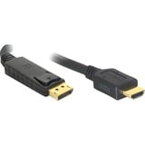 DeLOCK 82435 adaptador de cable de vídeo 3 m HDMI Displayport Negro negro, 3 m, HDMI, Displayport, Macho, Macho, Derecho