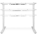 Digitus Bastidor de mesa eléctrico de altura regulable, Soporte blanco, Estructura de mesa, Blanco, Interior, 1700 mm, 700 mm, 620 mm