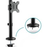 Digitus Columna de soporte para monitor universal sencilla, Soporte de monitor negro, Abrazadera, 8 kg, 38,1 cm (15"), 81,3 cm (32"), 100 x 100 mm, Negro