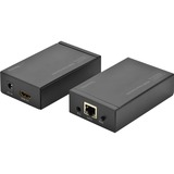 Digitus DS-55120 extensor audio/video Transmisor y receptor de señales AV Negro, Alargador de HDMI 1920 x 1080 Pixeles, Transmisor y receptor de señales AV, 120 m, 3D, Negro