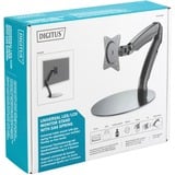 Digitus Soporte de monitor LED/LCD universal con resorte de gas negro, Independiente, 6 kg, 43,2 cm (17"), 68,6 cm (27"), 100 x 100 mm, Negro