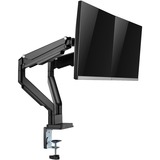 Digitus Soporte de monitor universal doble con muelle neumático y fijación a presión negro, Abrazadera, 9 kg, 38,1 cm (15"), 81,3 cm (32"), 100 x 100 mm, Negro