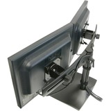 Ergotron DS Series DS100 Dual Monitor Desk Stand, Horizontal 61 cm (24") Negro Escritorio, Soporte de pie negro, Horizontal, 14 kg, 61 cm (24"), 75 x 75 mm, 100 x 100 mm, Negro