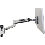 Ergotron LX HD Sit-Stand 116,8 cm (46") Plata Pared, Soporte de pared aluminio, 13,6 kg, 116,8 cm (46"), 75 x 75 mm, 400 x 400 mm, Plata