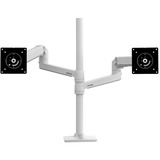 Ergotron LX Series LX Dual Stacking Arm 101,6 cm (40") Abrazadera Blanco, Soporte de monitor blanco, Abrazadera, 9,1 kg, 101,6 cm (40"), 100 x 100 mm, Ajustes de altura, Blanco