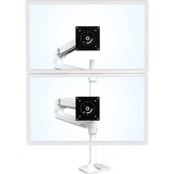Ergotron LX Series LX Dual Stacking Arm 101,6 cm (40") Blanco Escritorio, Soporte de monitor blanco, Abrazadera, 9,1 kg, 101,6 cm (40"), 100 x 100 mm, Ajustes de altura, Blanco