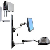 Ergotron LX Wall Mount System Pared, Soporte de pared plateado/Negro, Pared, 13,4 kg