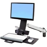 Ergotron StyleView Sit-Stand Combo Arm 61 cm (24") Aluminio Pared, Soporte blanco, 13,2 kg, 61 cm (24"), 75 x 75 mm, 100 x 100 mm, Aluminio