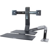 Ergotron WorkFit -A, Dual 55,9 cm (22") Negro, Soporte de monitor Dual, 11,3 kg, 55,9 cm (22"), 75 x 75 mm, 100 x 100 mm, Negro