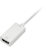 Sharkoon 0.15m, Mini DisplayPort/HDMI 0,15 m Blanco, Adaptador blanco, Mini DisplayPort/HDMI, 0,15 m, Mini DisplayPort, HDMI, Macho, Hembra, Oro