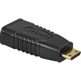 goobay 68841 cambiador de género para cable HDMI Type-A HDMI Type-C Negro, Adaptador negro, HDMI Type-A, HDMI Type-C, Negro, A granel