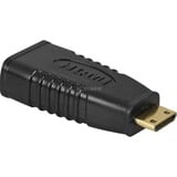 goobay 68841 cambiador de género para cable HDMI Type-A HDMI Type-C Negro, Adaptador negro, HDMI Type-A, HDMI Type-C, Negro