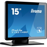 iiyama ProLite T1521MSC-B1 monitor pantalla táctil 38,1 cm (15") 1024 x 768 Pixeles Multi-touch Mesa Negro, Monitor LED negro, 38,1 cm (15"), 370 cd / m², TN, 4:3, 1024 x 768 Pixeles, LED