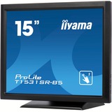 iiyama ProLite T1531SR-B5 monitor pantalla táctil 38,1 cm (15") 1024 x 768 Pixeles Negro, Monitor LED negro, 38,1 cm (15"), 300 cd / m², TN, 4:3, 1024 x 768 Pixeles, LED