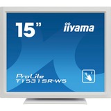 iiyama ProLite T1531SR-W5 pantalla para PC 38,1 cm (15") 1024 x 768 Pixeles LED Pantalla táctil Blanco, Monitor LED blanco, 38,1 cm (15"), 1024 x 768 Pixeles, LED, 8 ms, Blanco