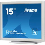 iiyama ProLite T1531SR-W5 pantalla para PC 38,1 cm (15") 1024 x 768 Pixeles LED Pantalla táctil Blanco, Monitor LED blanco, 38,1 cm (15"), 1024 x 768 Pixeles, LED, 8 ms, Blanco