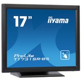 iiyama ProLite T1731SR-B5 pantalla para PC 43,2 cm (17") 1280 x 1024 Pixeles TN Pantalla táctil Negro, Monitor LED negro, 43,2 cm (17"), 1280 x 1024 Pixeles, TN, 5 ms, Negro