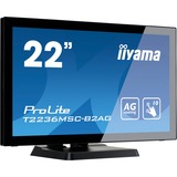iiyama ProLite T2236MSC 54,6 cm (21.5") 1920 x 1080 Pixeles Multi-touch Negro, Monitor LED negro, 54,6 cm (21.5"), 215 cd / m², A-MVA, 16:9, 1920 x 1080 Pixeles, LED