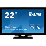 iiyama ProLite T2236MSC 54,6 cm (21.5") 1920 x 1080 Pixeles Multi-touch Negro, Monitor LED negro, 54,6 cm (21.5"), 215 cd / m², A-MVA, 16:9, 1920 x 1080 Pixeles, LED
