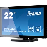 iiyama ProLite T2236MSC 54,6 cm (21.5") 1920 x 1080 Pixeles Multi-touch Negro, Monitor LED negro, 54,6 cm (21.5"), 215 cd / m², A-MVA, 16:9, 1920 x 1080 Pixeles, LED