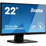iiyama ProLite T2252MSC-B1 pantalla para PC 54,6 cm (21.5") 1920 x 1080 Pixeles Full HD LED Pantalla táctil Negro, Monitor LED negro, 54,6 cm (21.5"), 1920 x 1080 Pixeles, Full HD, LED, 7 ms, Negro