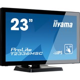 iiyama ProLite T2336MSC-B2 monitor pantalla táctil 58,4 cm (23") 1920 x 1080 Pixeles Multi-touch Negro, Monitor LED negro, 58,4 cm (23"), 215 cd / m², Full HD, IPS, 16:9, 1920 x 1080 Pixeles