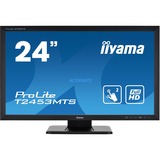 iiyama ProLite T2453MTS-B1 monitor pantalla táctil 59,9 cm (23.6") 1920 x 1080 Pixeles Dual-touch Mesa Negro, Monitor LED negro, 59,9 cm (23.6"), 250 cd / m², Full HD, VA, 16:9, 1920 x 1080 Pixeles