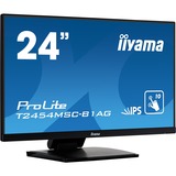 iiyama ProLite T2454MSC-B1AG monitor pantalla táctil 60,5 cm (23.8") 1920 x 1080 Pixeles Multi-touch Multi-usuario Negro, Monitor LED negro, 60,5 cm (23.8"), 250 cd / m², Full HD, IPS, 16:9, 1920 x 1080 Pixeles