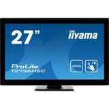 iiyama ProLite T2736MSC-B1 pantalla para PC 68,6 cm (27") 1920 x 1080 Pixeles Full HD LED Pantalla táctil Negro, Monitor LED negro, 68,6 cm (27"), 1920 x 1080 Pixeles, Full HD, LED, 4 ms, Negro