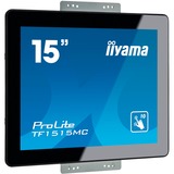 iiyama ProLite TF1515MC-B2 pantalla para PC 38,1 cm (15") 1024 x 768 Pixeles XGA LED Pantalla táctil Negro, Monitor LED negro, 38,1 cm (15"), 1024 x 768 Pixeles, XGA, LED, 8 ms, Negro