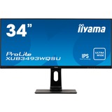 iiyama ProLite XUB3493WQSU-B1 pantalla para PC 86,4 cm (34") 3440 x 1440 Pixeles UltraWide Quad HD LED Negro, Monitor de gaming negro, 86,4 cm (34"), 3440 x 1440 Pixeles, UltraWide Quad HD, LED, 4 ms, Negro