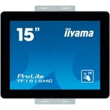 iiyama TF1515MC-B2 pantalla para PC 38,1 cm (15") 1024 x 768 Pixeles XGA LED Pantalla táctil Negro, Monitor LED negro, 38,1 cm (15"), 1024 x 768 Pixeles, XGA, LED, 8 ms, Negro