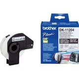 Brother DK-11204 cinta para impresora de etiquetas Negro sobre blanco, Cinta de escritura Negro sobre blanco, 400 pieza(s), DK, Blanco, Térmica directa, China