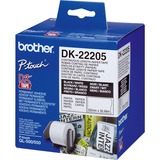 Brother DK-22205 cinta para impresora de etiquetas Negro sobre blanco, Cinta de escritura blanco, Negro sobre blanco, Cinta continua, DK, Blanco, Térmica directa, China