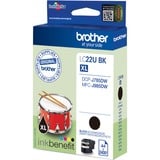 Brother LC22UBK cartucho de tinta 1 pieza(s) Original Alto rendimiento (XL) Negro Alto rendimiento (XL), Negro, Tinta a base de pigmentos, 1 pieza(s), 2400 páginas, Pack individual