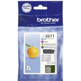 Brother LC3211VAL cartucho de tinta 4 pieza(s) Original Rendimiento estándar Negro, Cian, Magenta, Amarillo Rendimiento estándar, Negro, Cian, Magenta, Amarillo, 4 pieza(s), 200 páginas, 200 páginas, Multipack