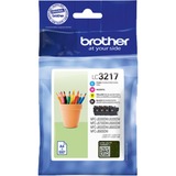 Brother LC3217VALDR cartucho de tinta 4 pieza(s) Original Negro, Cian, Magenta, Amarillo Negro, Cian, Magenta, Amarillo, 4 pieza(s), 550 páginas, 550 páginas, Multipack