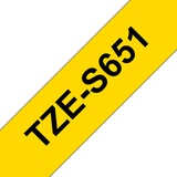 Brother TZeS651 cinta para impresora de etiquetas TZ, Cinta de escritura amarillo, TZ, 8 m, 1 pieza(s), Ampolla, 2,4 cm