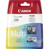 Canon PG-540/CL-541 cartucho de tinta 2 pieza(s) Original Rendimiento estándar Negro, Cian, Magenta, Amarillo Rendimiento estándar, Negro, Cian, Magenta, Amarillo, 2 pieza(s), 2465 páginas, 180 páginas, Multipack, Minorista