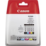 Canon Tinta multipack PGI-570/CLI-571 Rendimiento estándar, Tinta a base de pigmentos, Tinta a base de colorante, 15 ml, 7 ml, 5 pieza(s)