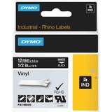 Dymo Etiquetas de Vinilo IND, Cinta de escritura Blanco sobre negro, Multicolor, Vinilo, -40 - 80 °C, UL 969, DYMO