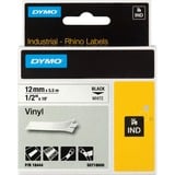 Dymo Rhino etiquetas industriales de vinilo | 12 mm x 5,5 m | de color negro sobre fondo blanco, Cinta de escritura 5 m | de color negro sobre fondo blanco, D1, Vinilo, Bélgica, 5,5 m, 1 pieza(s), 34 mm