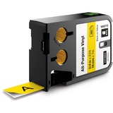 Dymo Vinilo multiuso, Cinta de escritura Negro sobre amarillo, Negro, Transferencia térmica, Vinilo, Bélgica, -40 - 60 °C