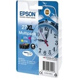 Epson Alarm clock Multipack 3-colour 27XL DURABrite Ultra Ink, Tinta Alto rendimiento (XL), Tinta a base de pigmentos, 10,4 ml, 1100 páginas, 1 pieza(s), Multipack