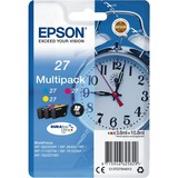 Epson Alarm clock Multipack 3-colour 27 DURABrite Ultra Ink, Tinta Rendimiento estándar, Tinta a base de pigmentos, 3,6 ml, 300 páginas, 1 pieza(s), Multipack