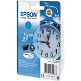 Epson Alarm clock Singlepack Cyan 27XL DURABrite Ultra Ink, Tinta Alto rendimiento (XL), 10,4 ml, 1100 páginas, 1 pieza(s)