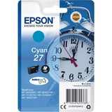 Epson Alarm clock Singlepack Cyan 27 DURABrite Ultra Ink, Tinta Rendimiento estándar, 3,6 ml, 300 páginas, 1 pieza(s)