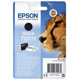 Epson Cheetah Cartucho T0711 negro, Tinta Rendimiento estándar, Tinta a base de pigmentos, 7,4 ml, 1 pieza(s)