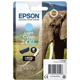 Epson Elephant Cartucho 24XL cian claro, Tinta Alto rendimiento (XL), Tinta a base de pigmentos, 9,8 ml, 740 páginas, 1 pieza(s)