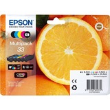 Epson Oranges Multipack 5-colours 33 Claria Premium Ink, Tinta Rendimiento estándar, Tinta a base de pigmentos, Tinta a base de colorante, 6,4 ml, 4,5 ml, 1 pieza(s)